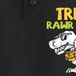 Kids Trick Rawr Treat Dinosaur Trex Boy Halloween Kids Dry Zone Grid Performance Polo