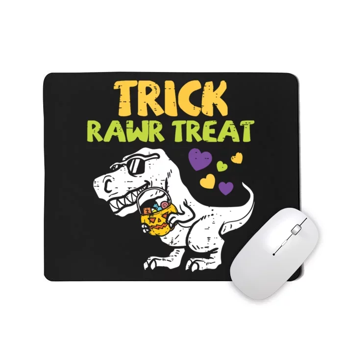 Kids Trick Rawr Treat Dinosaur Trex Boy Halloween Kids Mousepad