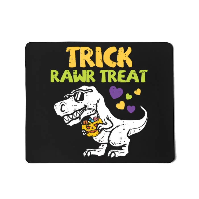 Kids Trick Rawr Treat Dinosaur Trex Boy Halloween Kids Mousepad