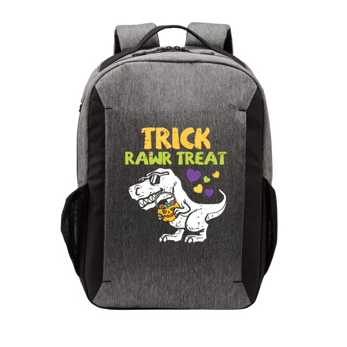 Kids Trick Rawr Treat Dinosaur Trex Boy Halloween Kids Vector Backpack