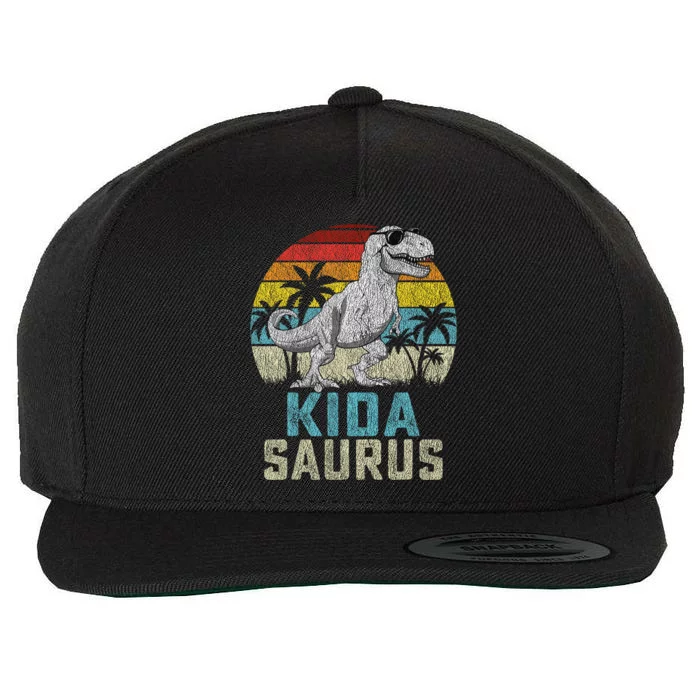 Kidasaurus T Rex Dinosaur Kida Saurus FatherS Family Wool Snapback Cap