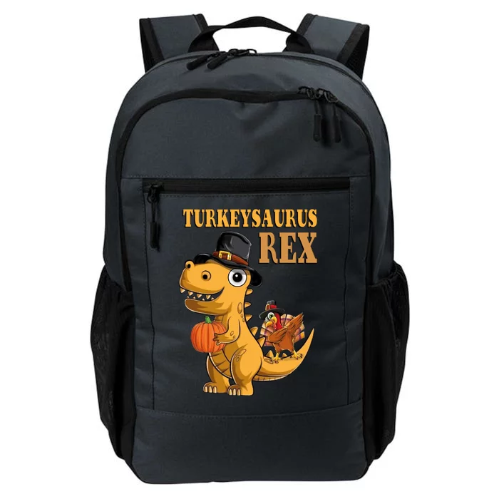 Kids Turkeysaurus Rex Turkey Dino Thanksgiving Daily Commute Backpack