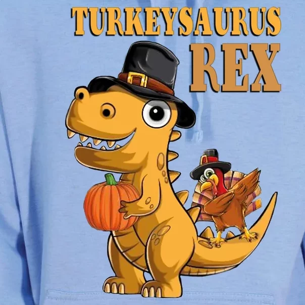 Kids Turkeysaurus Rex Turkey Dino Thanksgiving Unisex Surf Hoodie