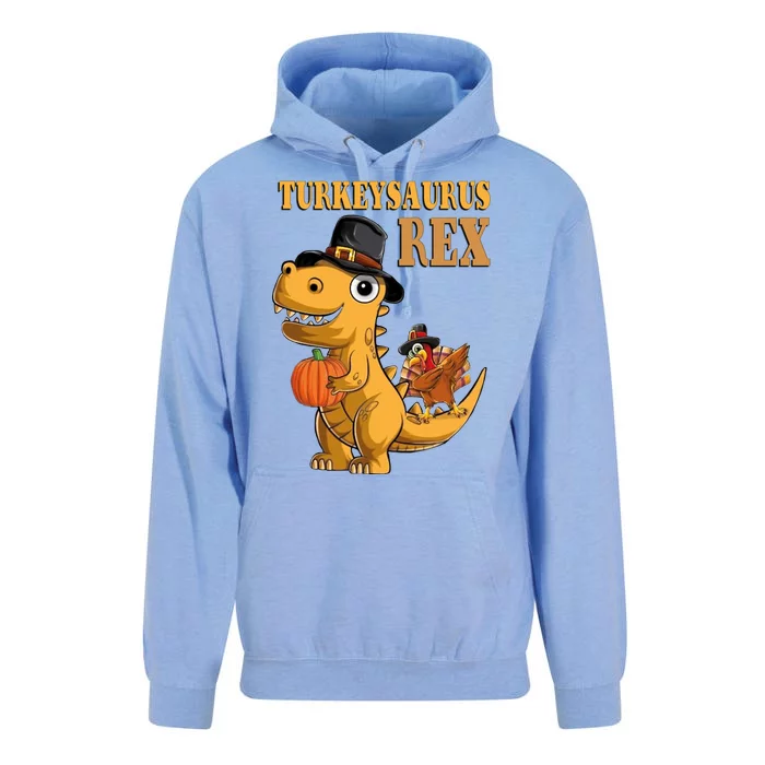 Kids Turkeysaurus Rex Turkey Dino Thanksgiving Unisex Surf Hoodie