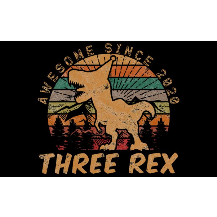 Kids Three Rex 3rd Birthday Gifts Third Dinosaur 3 Year Old Bumper Sticker