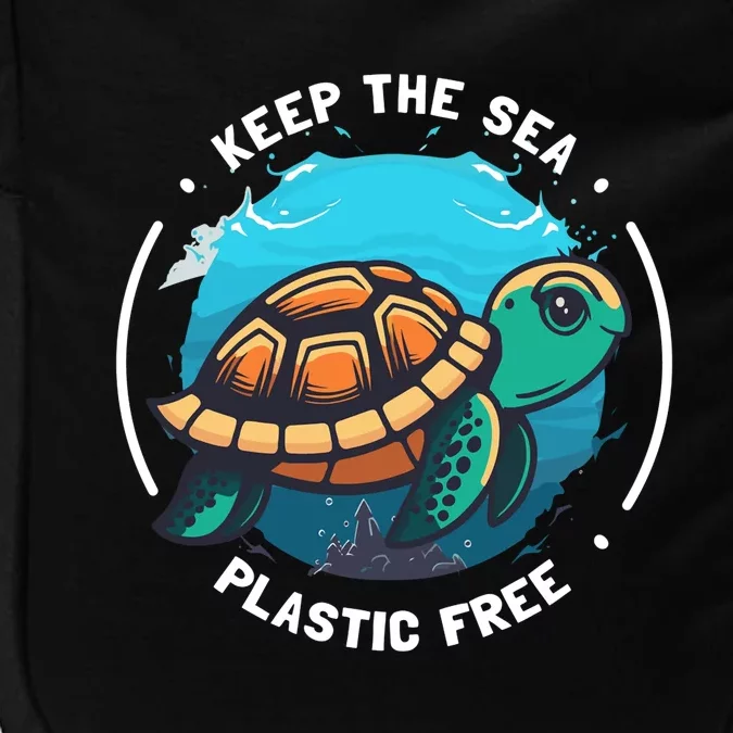 Keep The Sea Plastic Free Earth Day Save Sea Turtle Impact Tech Backpack