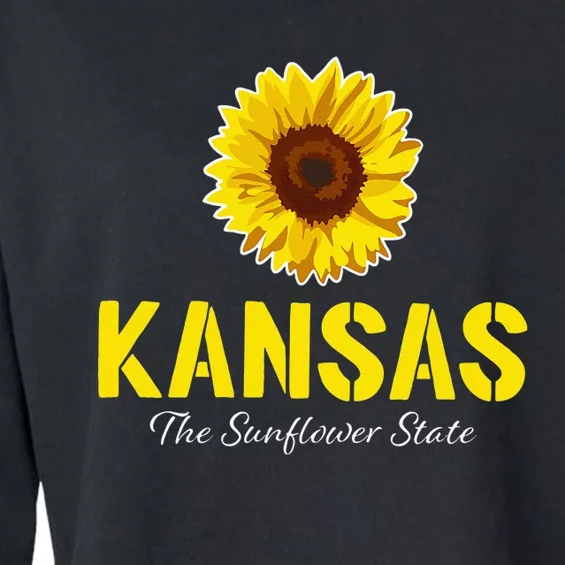 Kansas The Sunflower State Proud Kansan Cropped Pullover Crew