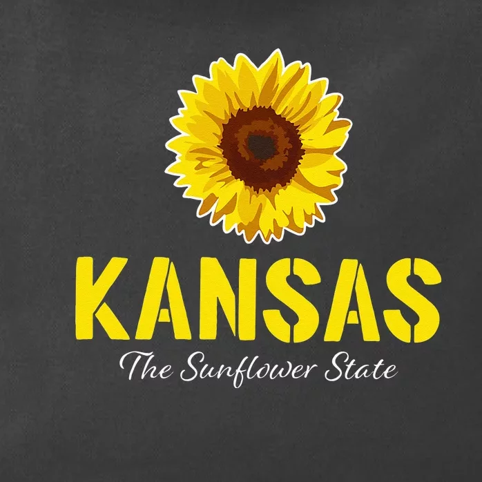 Kansas The Sunflower State Proud Kansan Zip Tote Bag