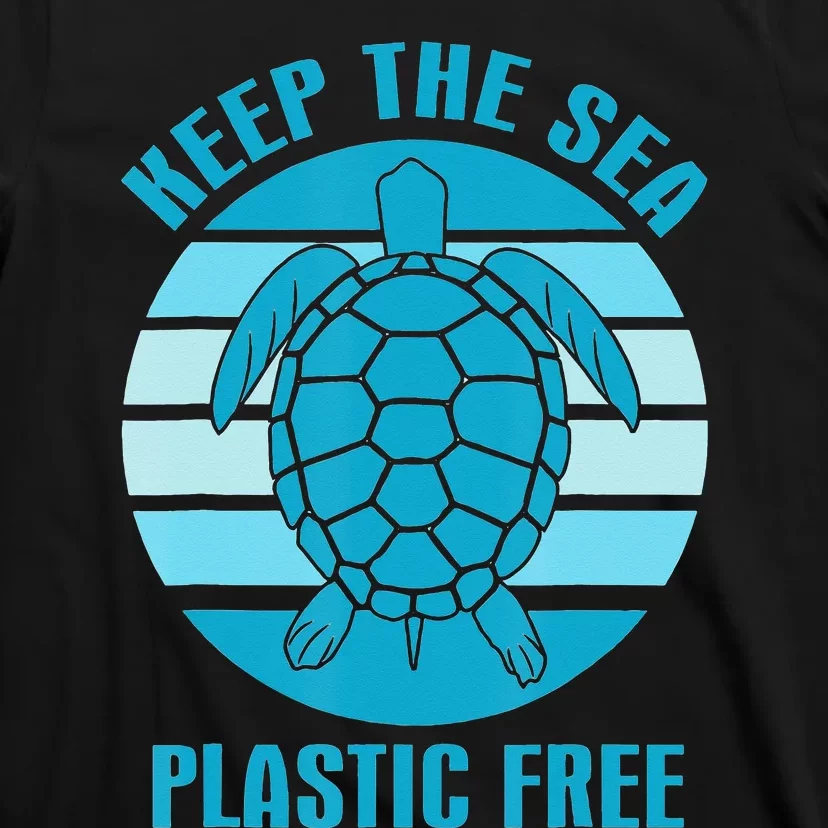 Keep The Sea Plastic Free Turtle Earth Day T-Shirt