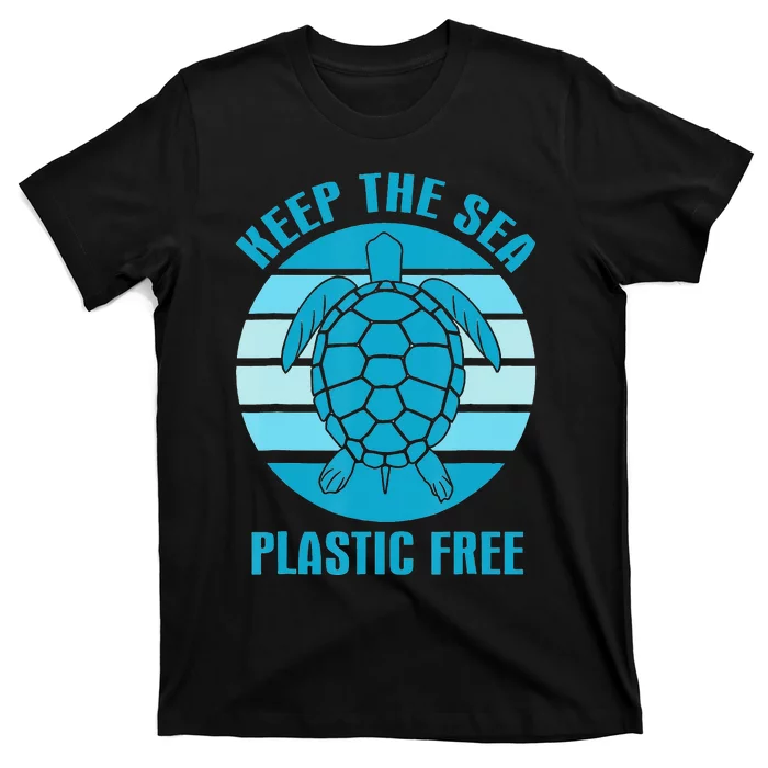 Keep The Sea Plastic Free Turtle Earth Day T-Shirt