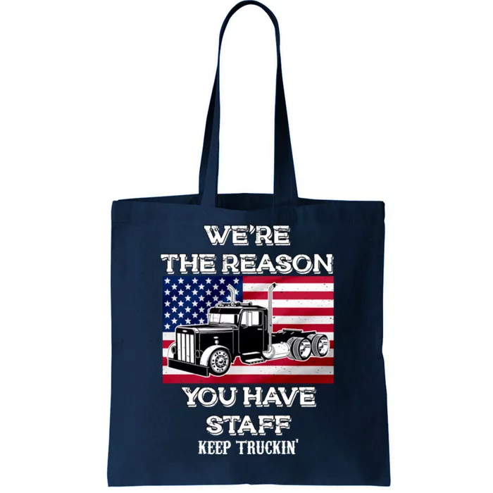 Keep Truckin Staff USA Tote Bag