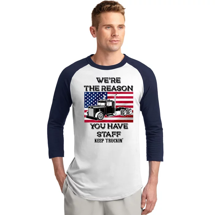 Keep Truckin Staff USA Baseball Sleeve Shirt