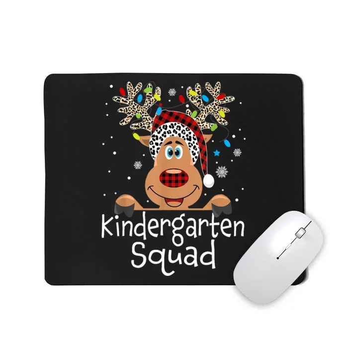 Kindergarten Teacher Squad Reindeer Funny Teacher Christmas Mousepad