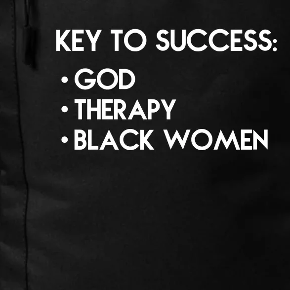 Key To Success God Therapy Black Women Daily Commute Backpack