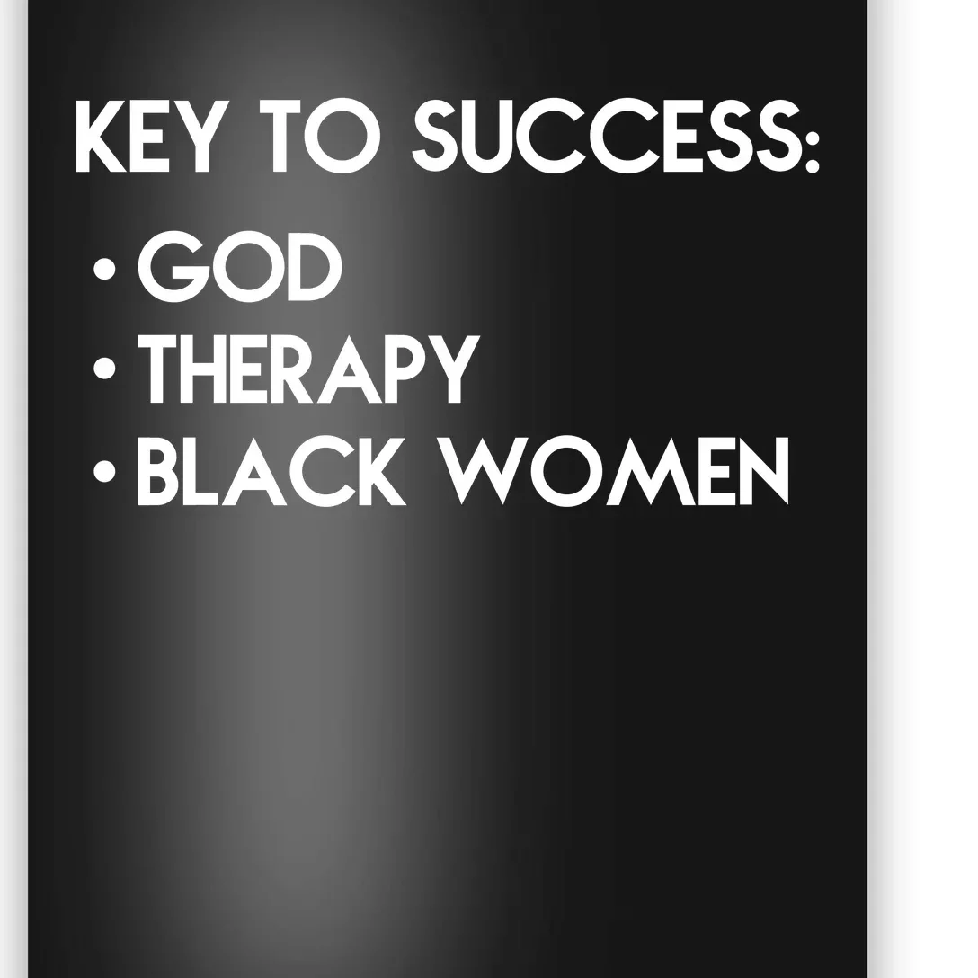 Key To Success God Therapy Black Women Poster