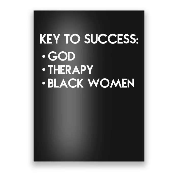 Key To Success God Therapy Black Women Poster