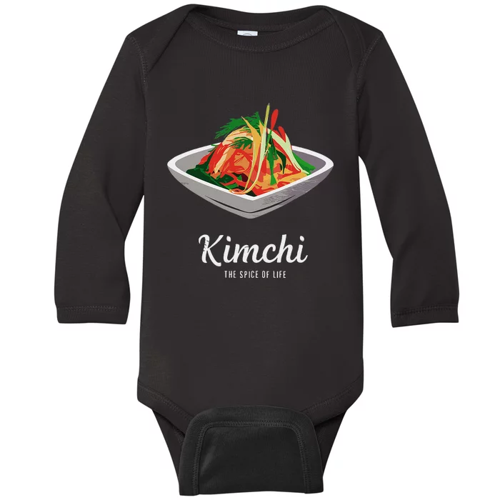 Kimchi The Spice Of Life Korean Food Baby Long Sleeve Bodysuit