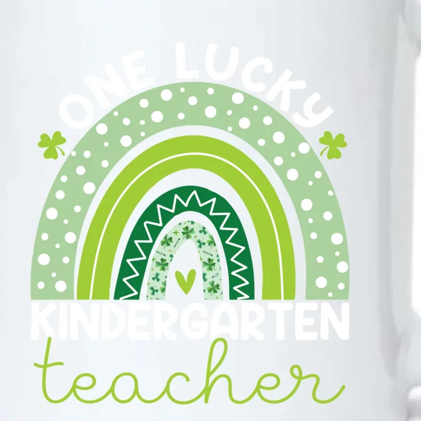 Kindergarten Teacher St Patricks One Lucky Teacher Rainbow Funny Gift Black Color Changing Mug