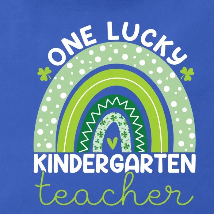 Kindergarten Teacher St Patricks One Lucky Teacher Rainbow Funny Gift Zip Tote Bag