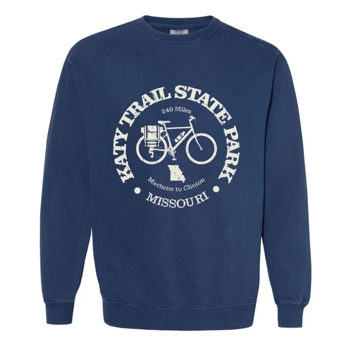 Katy Trail State Vintage Cycling State Park Missouri Bike Garment-Dyed Sweatshirt