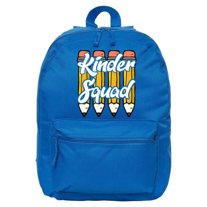 Kinder Teacher Squad Kindergarten Team Funny Gift 16 in Basic Backpack