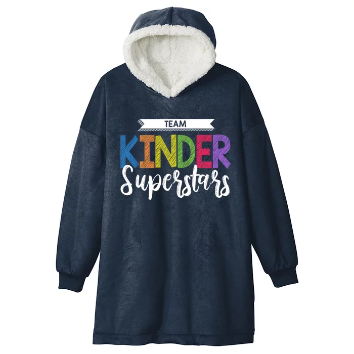 Kinder Team School Gift Kindergarten Teacher Gift Hooded Wearable Blanket