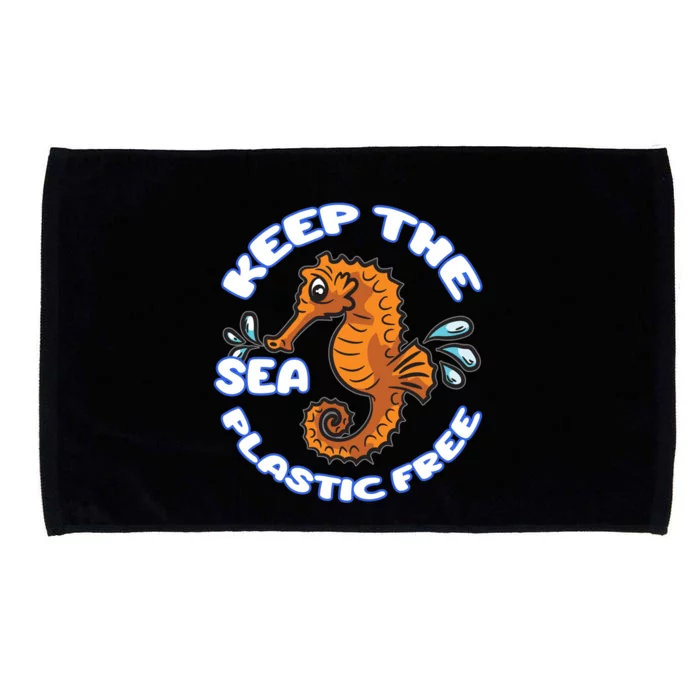 Keep The Sea Plastic Free Gift Environtal Protection Seahorse Gift Microfiber Hand Towel