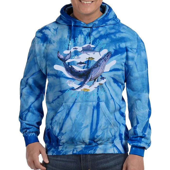 Keep The Sea Plastic Free Animal Beluga Whale Gift Tie Dye Hoodie