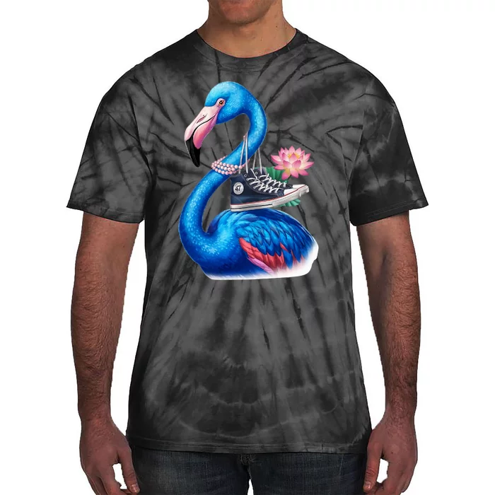 Kamala The Stylish Flamingo Takes Flight Tie-Dye T-Shirt