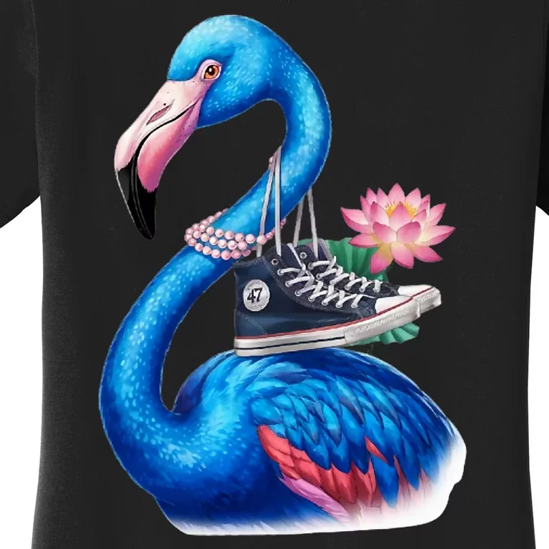 Kamala The Stylish Flamingo Takes Flight Women's T-Shirt