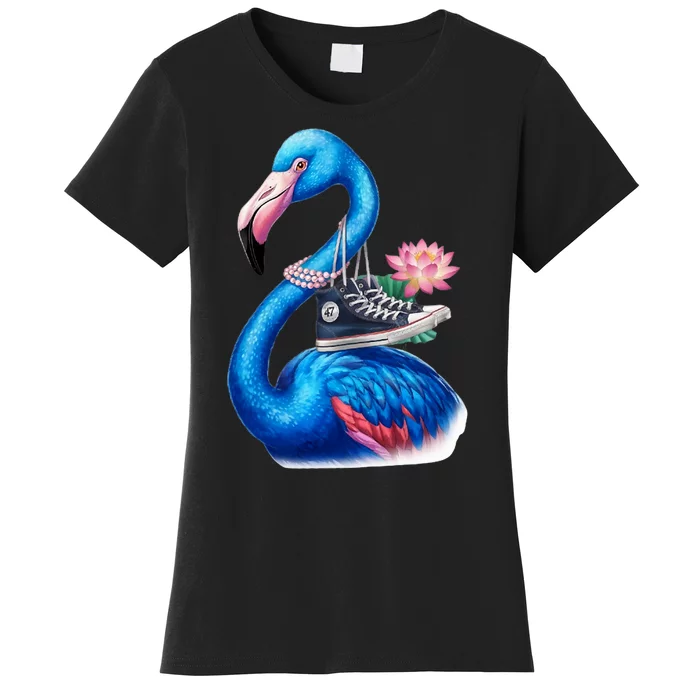 Kamala The Stylish Flamingo Takes Flight Women's T-Shirt