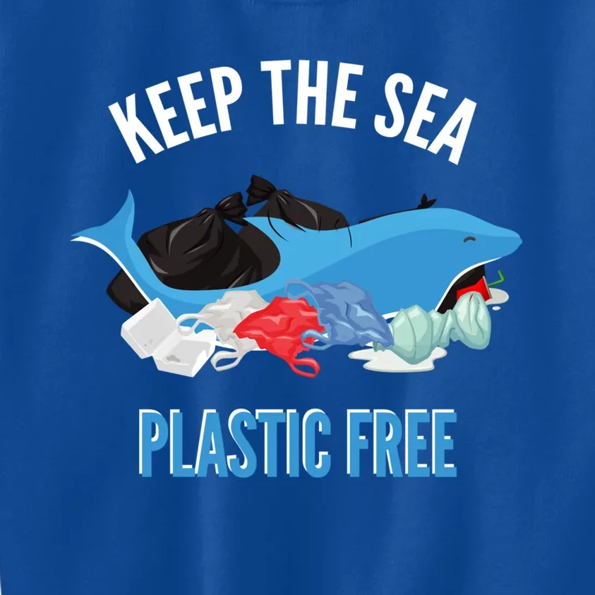 Keep The Sea Plastic Free Design Environt Dolphin Gift Kids Sweatshirt