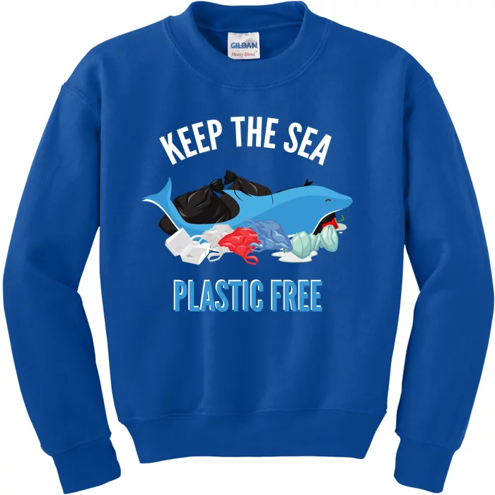 Keep The Sea Plastic Free Design Environt Dolphin Gift Kids Sweatshirt