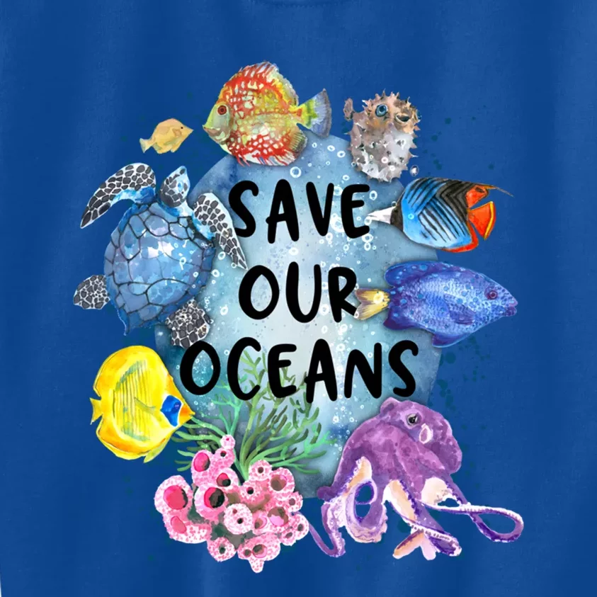 Keep The Sea Plastic Free Environtalist Save Our Oceans Gift Kids Sweatshirt