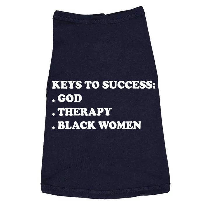 Keys To Success God Therapy Black Women Doggie Tank