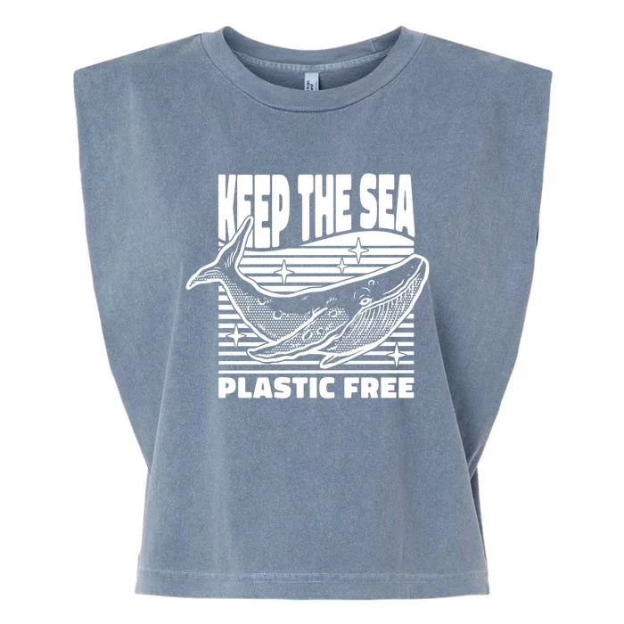 Keep The Sea Plastic Free Environtalist Tee For Recycle Gift Garment-Dyed Women's Muscle Tee