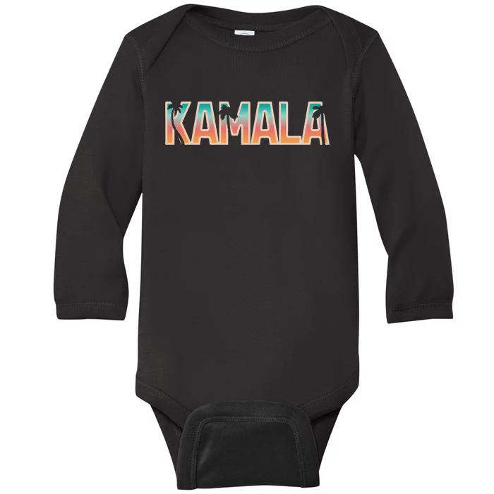 Kamala Tropical Sunset Vibes Design Baby Long Sleeve Bodysuit