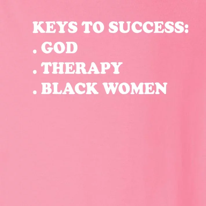 Keys To Success God Therapy Black Women Funny Toddler Long Sleeve Shirt