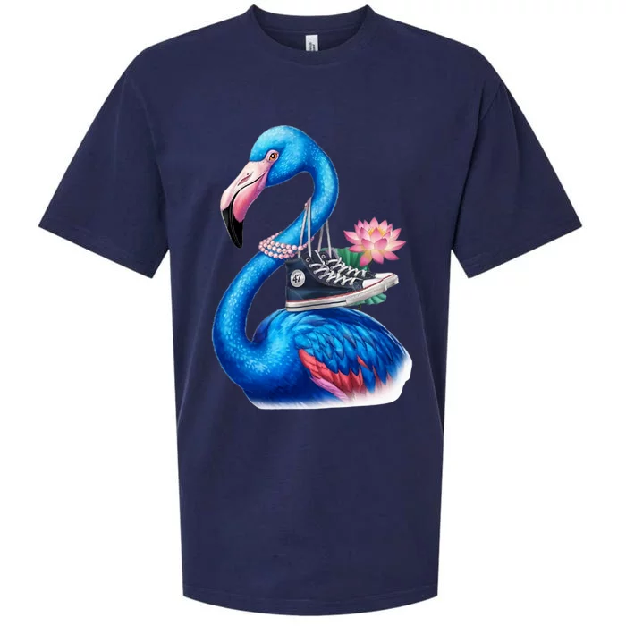 Kamala The Stylish Flamingo Takes Flight Sueded Cloud Jersey T-Shirt