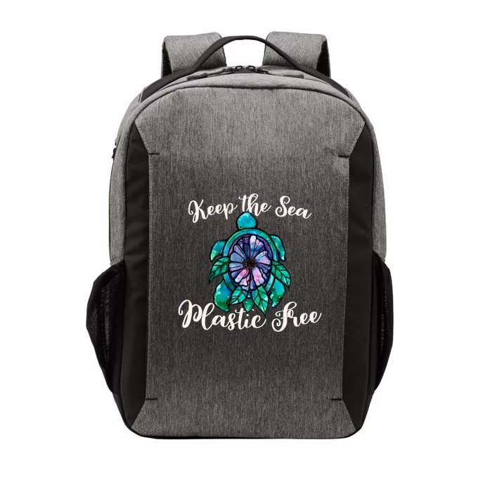 Keep The Sea Plastic Free Sea Turtle Cool Gift Vector Backpack