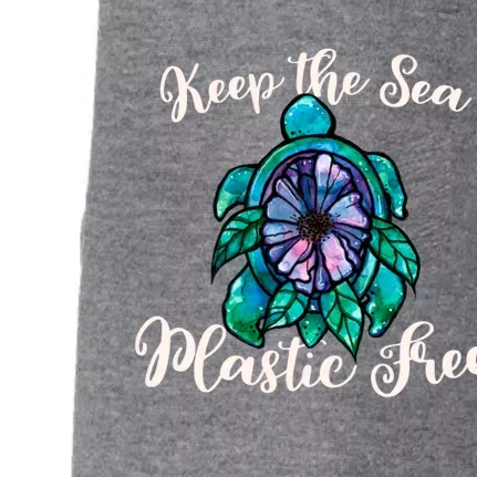 Keep The Sea Plastic Free Sea Turtle Cool Gift Doggie 3-End Fleece Hoodie