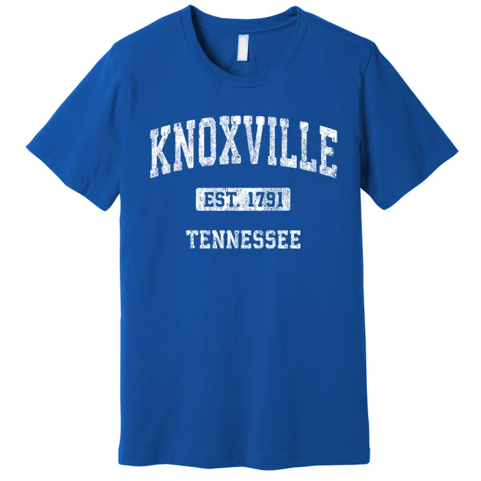 Knoxville Tennessee Tn Vintage Athletic Sports Design Funny Gift Premium T-Shirt