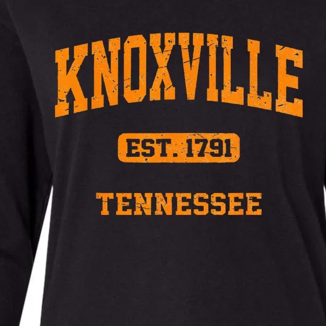 Knoxville Tennessee TN Vintage State Athletic Style Womens Cotton Relaxed Long Sleeve T-Shirt