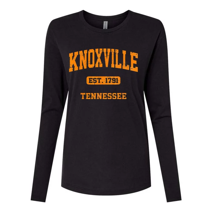 Knoxville Tennessee TN Vintage State Athletic Style Womens Cotton Relaxed Long Sleeve T-Shirt