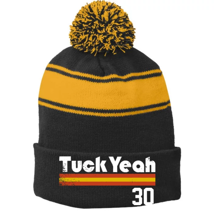 Kyle Tucker Tuck Yeah Stripe Pom Pom Beanie