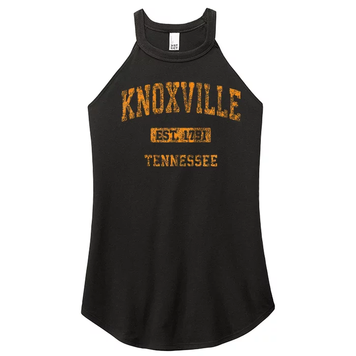 Knoxville Tennessee Tn Vintage Athletic Sports Women’s Perfect Tri Rocker Tank