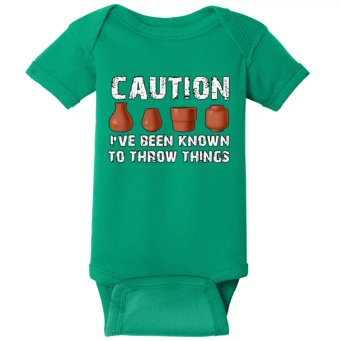 Known To Throw Things Ceramic Pottery Artist Art Lover Maker Baby Bodysuit