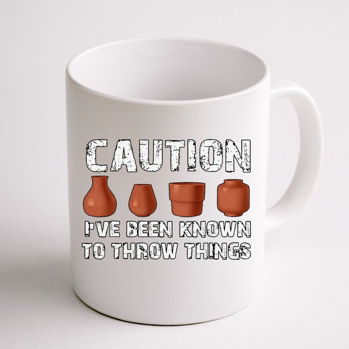 Known To Throw Things Ceramic Pottery Artist Art Lover Maker Front & Back Coffee Mug