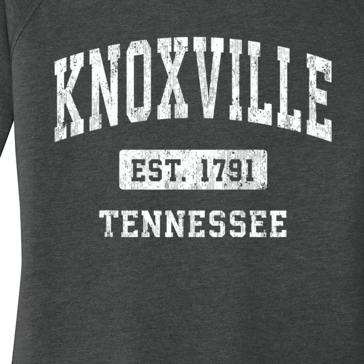 Knoxville Tennessee Tn Vintage Athletic Sports Women's Perfect Tri Tunic Long Sleeve Shirt