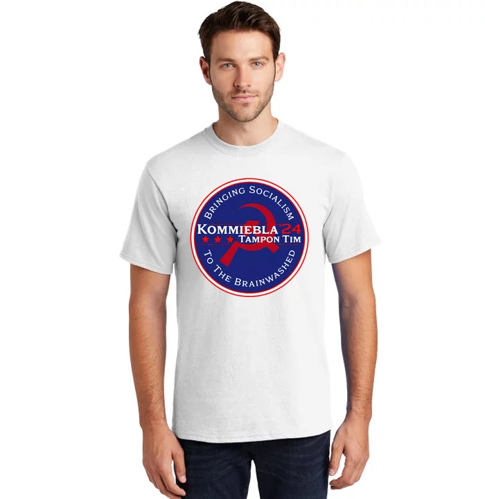 Kommiebla Tampon Tim 24 Political Satire Tall T-Shirt